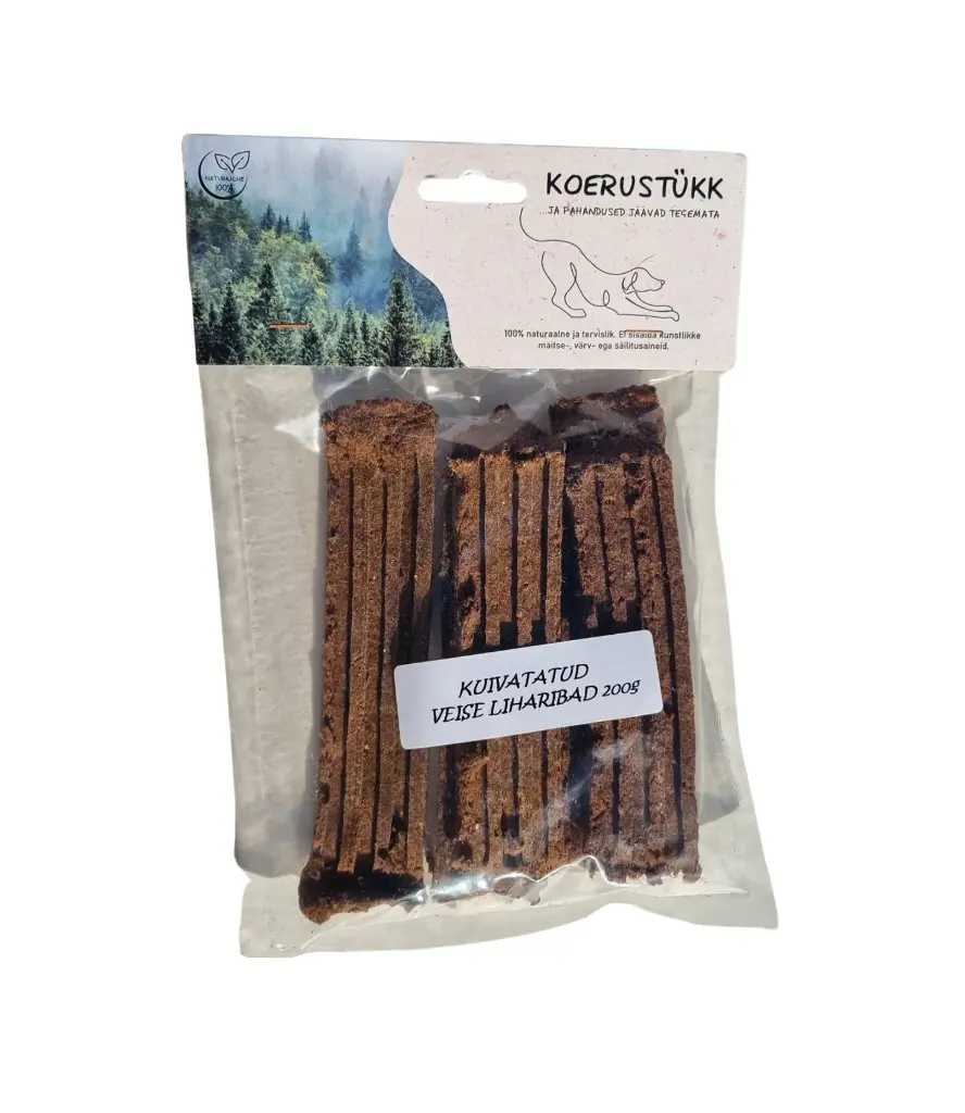 Koerustükk veise liharibad 200g