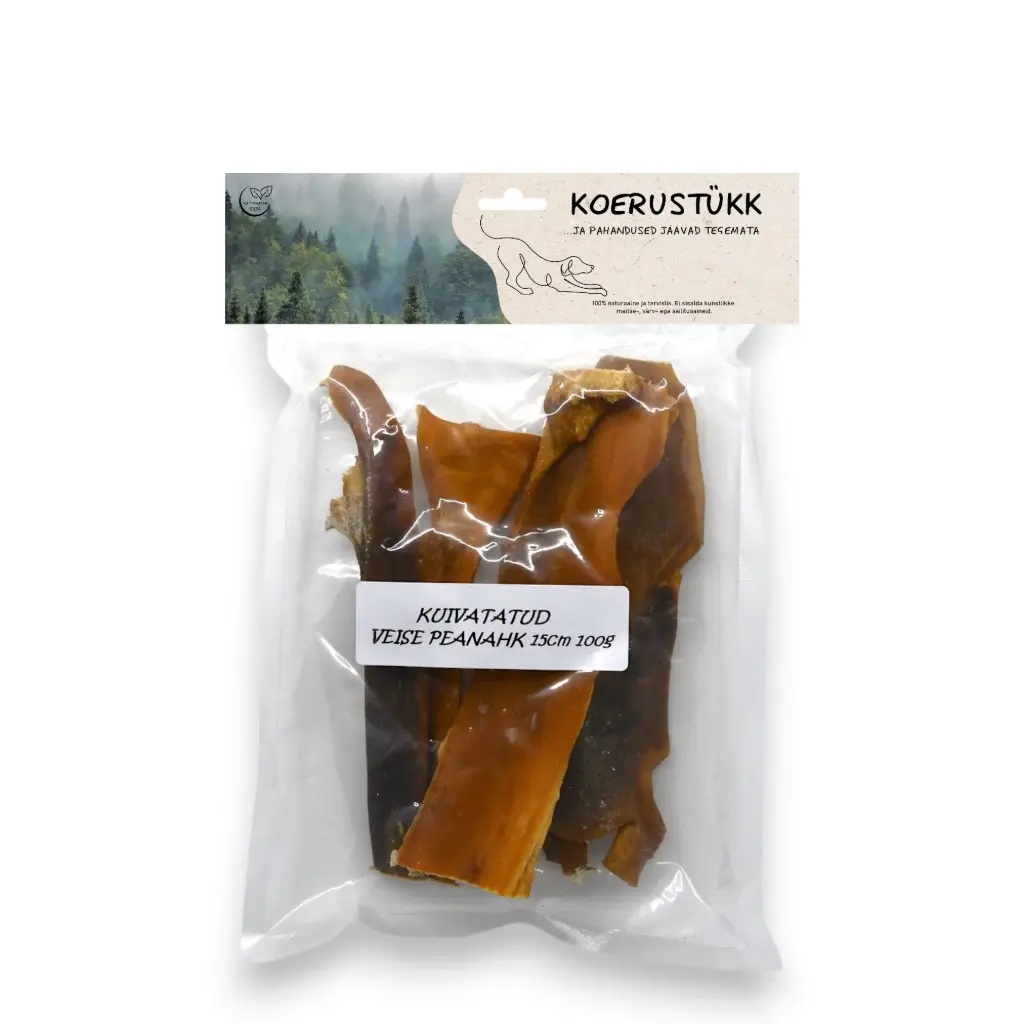 Koerustükk veise peanahk 15cm 100g
