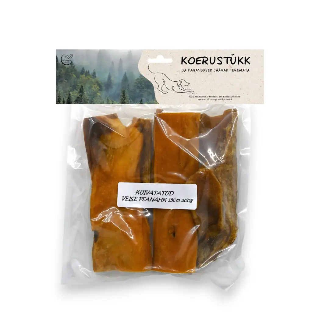 Koerustükk veise peanahk 15cm 200g