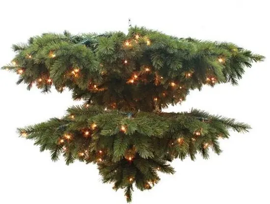 Kunstkuusk rippuv ümar 168LED d122cm