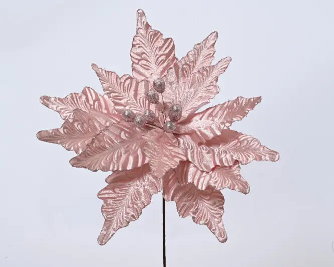 Kunstlill jõulutäht roosa d50x66cm