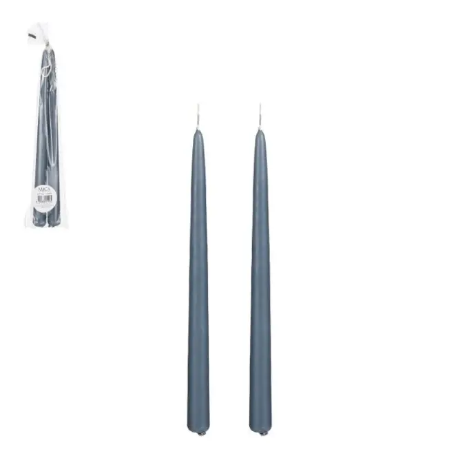 Küünal piklik h29 d2,2cm sinine 2tk