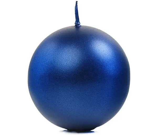 Küünal ümmargune 6cm, metallik sinine