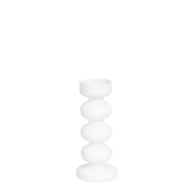 Küünlahoidja Fabia valge h20,5xd8,5cm