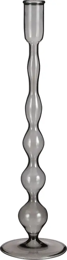 Küünlahoidja Trent klaasist hall h33cm