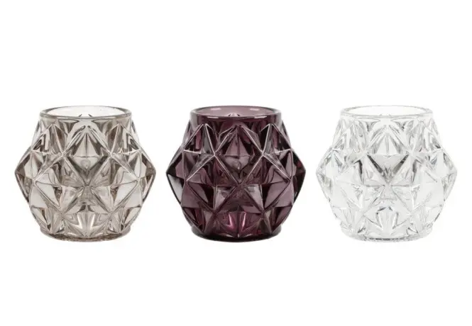 Küünlaümbris Diamond klaasist valik 7cm