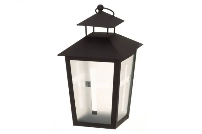 Latern Grave metall must 14x14x25cm