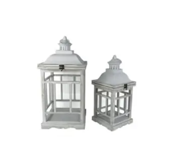 Latern puidust A854P2190 valge