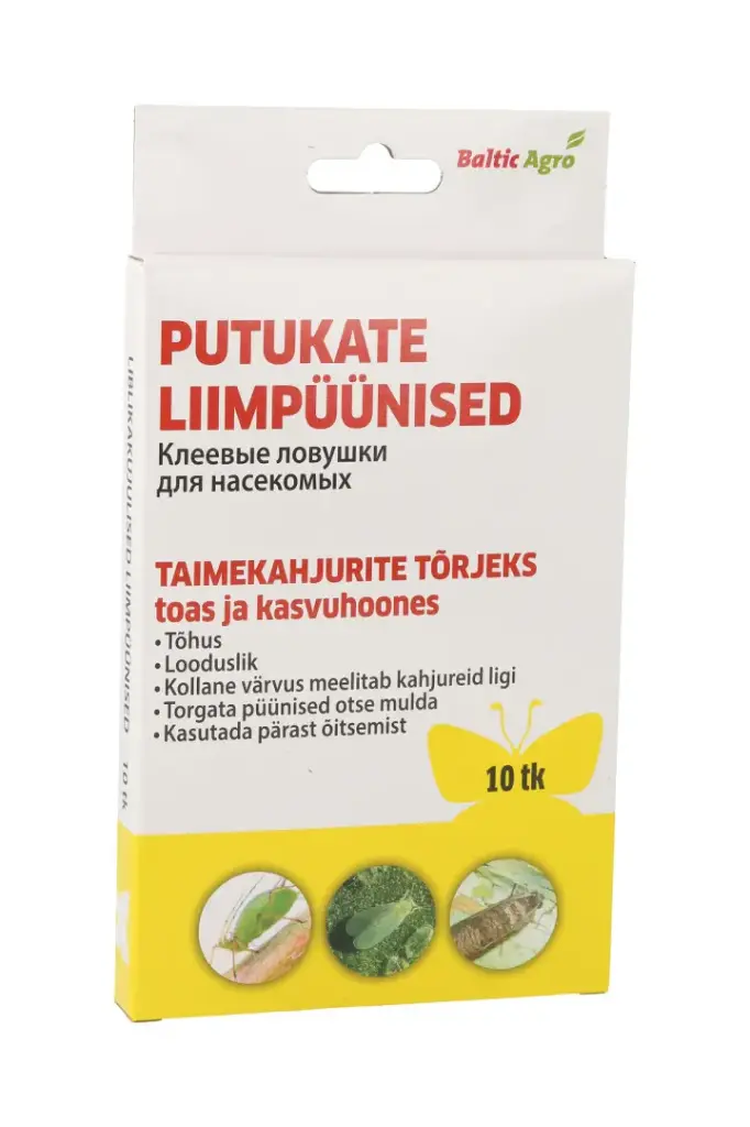 Liimpüünis kollane liblikas 10tk