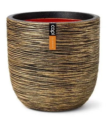 Lillepott Ball Rib d43 h41cm kuld