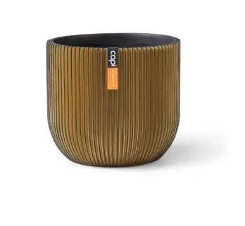 Lillepott Ball Groove d9 h8cm kuld
