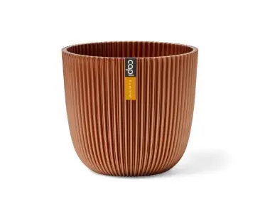 Lillepott Ball Groove d16,5 h15cm pruun