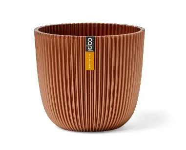 Lillepott Ball Groove d25 h23cm pruun