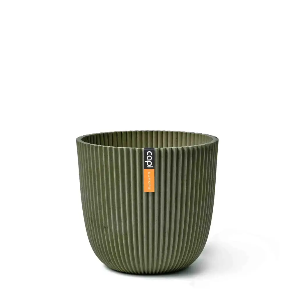 Lillepott Ball Groove d13 h12cm roheline