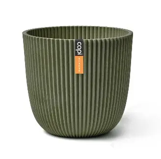 Lillepott Ball Groove d25 h23cm roheline