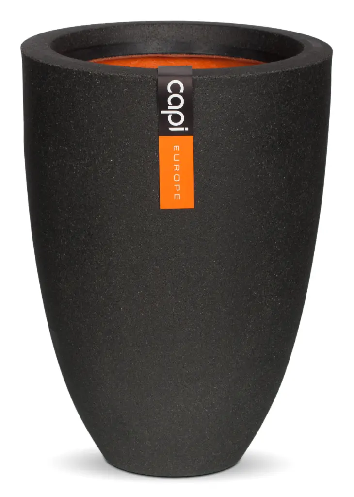 Flower pot elegant Smooth h36cm d26cm black