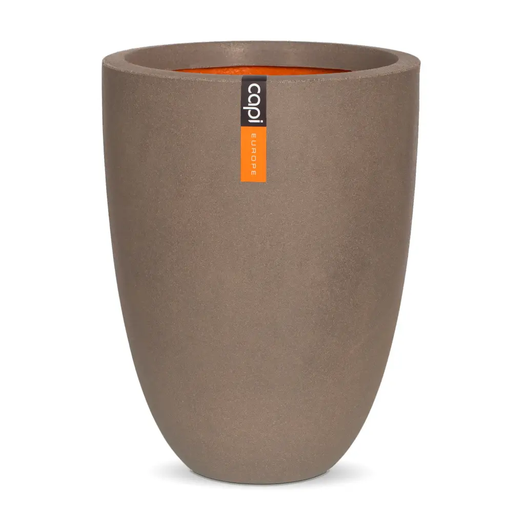 Flower pot elegant Smooth h36cm d26cm brown