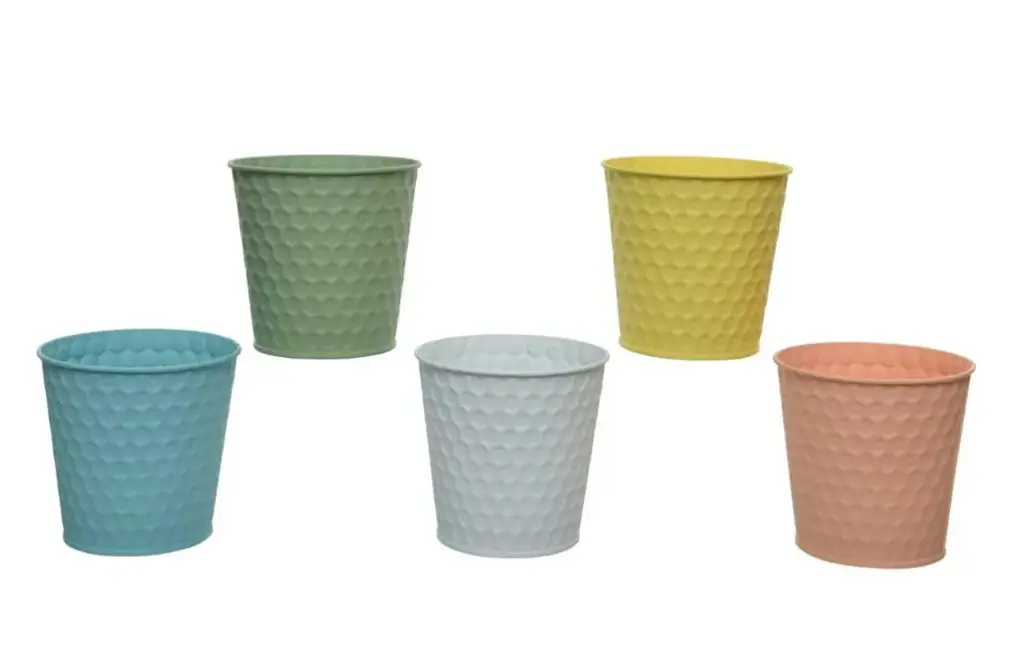 Lillepott metallist valik h10,6cm
