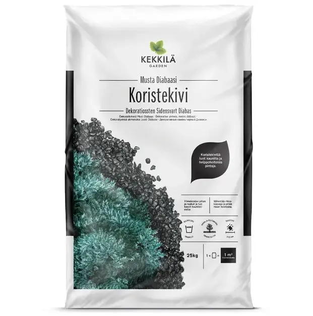 Must diabaaskivi 25 kg Kekkilä