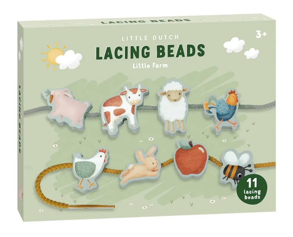 Nöörimismäng puidust kujunditega ´Little Farm´