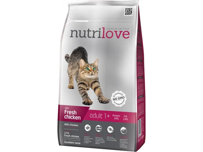 Nutrilove adult kassitoit kana 1,5kg