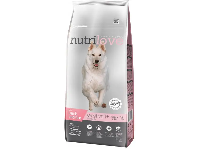 Nutrilove senitive koeratoit lammas 12kg