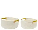 Sisustuskorv mererohust valge d38cm