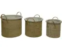 Sisustuskorv tekstiilist pruun h23 d23cm