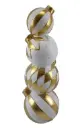 Kuuseehe keraamiline jõulukuul white/gold H40cm