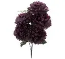 Kunstlill 5 krüsanteemiga kimp 'violet' 53cm  