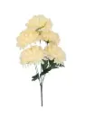 Kunstlill 5 krüsanteemiga kimp 'Cream' 53 cm