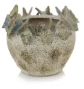Ümbrispott 'Home Gardens 901.015' Ø23cm liblikatega kreem 