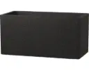 Ümbrispott 'IQ Long Cube' 38x38x76kandiline must