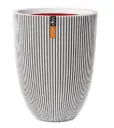 Lillepott Elegant Low Groove 46x58cm valge
