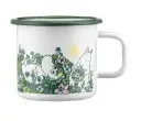 Emailkruus 'Muumi garden' 370ml valge