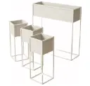 Lillepotialus metallist h55,30cm kreem