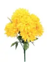 Kunstlill 10 krüsanteemiga kimp 'yellow' 57cm 