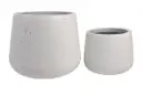 Õuepott keraamiline valge d31cm