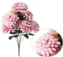Kunstlill 10 krüsanteemiga kimp 'pink' 54cm