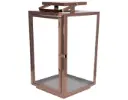 Latern metall kuldne 50x21x22cm