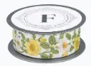 Atlaspael kollased lilled 3,5cm*10m 