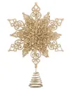 Kuusetipp Glitter Snowflake 32cm kuld