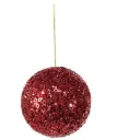 Kuuseehe jõulukuul Red Glitter 10cm  