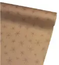 Kinkepaber Kraft 'Modern Snowflake' 50cm*100m kuldne