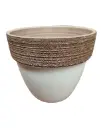 Savipott Saturno d25cm valge/pruun