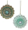 Kuuseehe plastik Aqua/Gold Flower