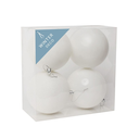 Kuuseehe jõulukuul 12cm 4tk/pk valge