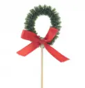 Dekoratsioon pärg Holly 10cm tikul 