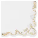 Salvrätikud ornamendiga 33x33cm 12tk/pk valge