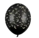 Õhupall nahkhiirtega 30cm (6tk/pk) must